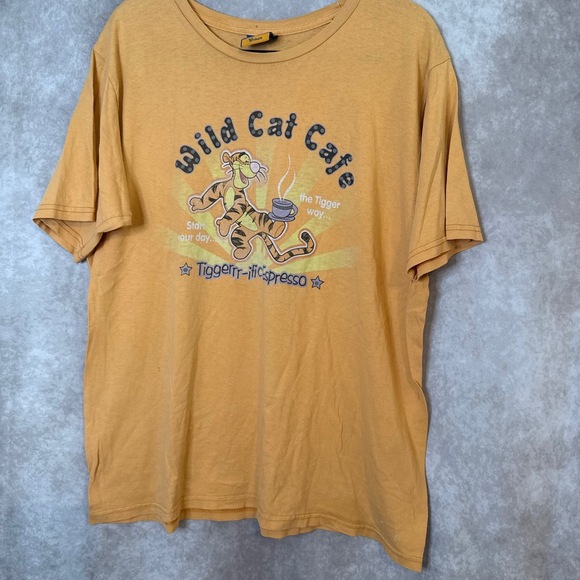 Vintage Winnie the Pooh Tigger Wild Cat Cafe Tiggerrrific Espresso Tee Women 2X - Picture 1 of 9
